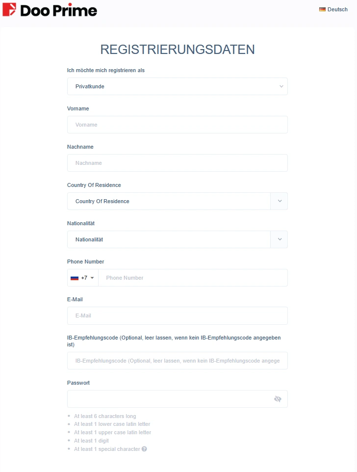 Trading platforms and login options doo prime